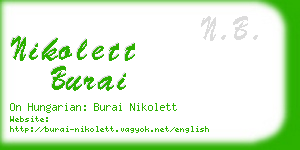 nikolett burai business card